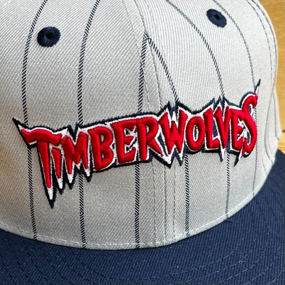 MITCHELL & NESS MINNESOTA TIMBERWOLVES RETRO LOGO PRO CROWN 7 3/8 in FITTED HAT - Picture 2 of 4